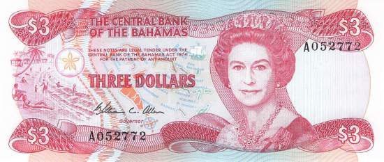 Bahamas 3 Dollar p44 1984